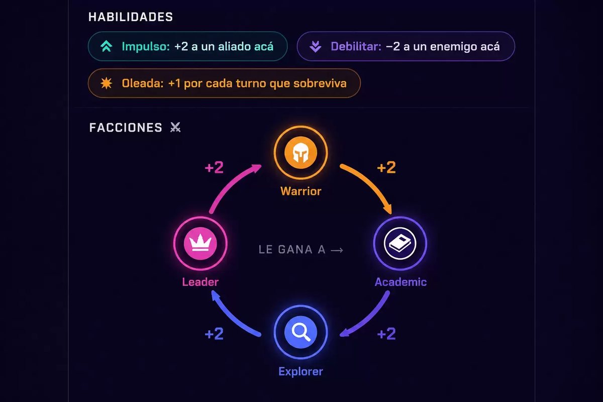 Roda de facções da OLA TCG Temporada 2