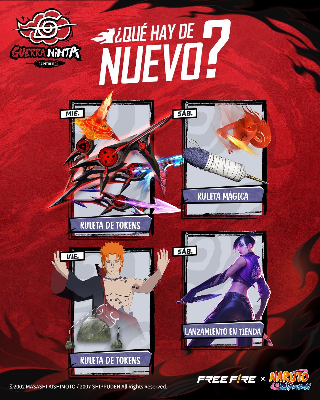 Conjunto de Pain Naruto Free Fire