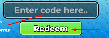 Redeem menu in Spin Anime Cards