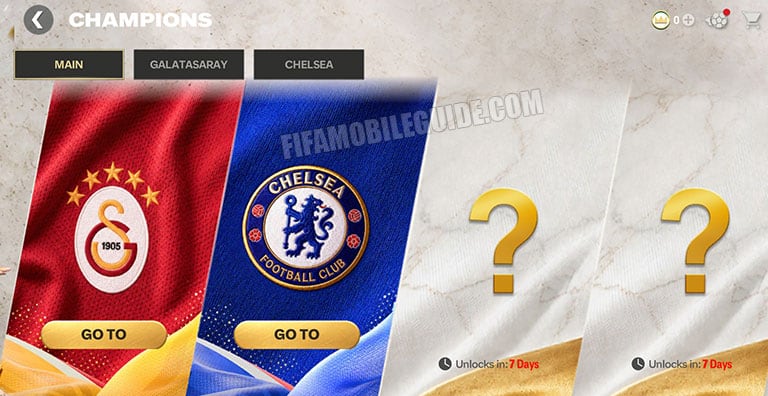 Main chapter of the Champions event in FC Mobile FC Mobile Champions Main